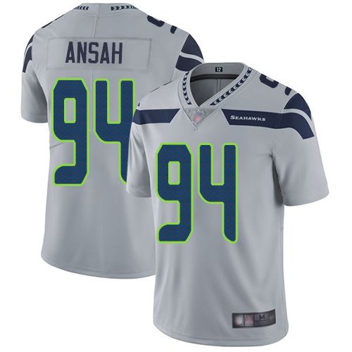 Seattle Seahawks Limited Grey Men Ezekiel Ansah Alternate Jersey NFL Football 94 Vapor Untouchable